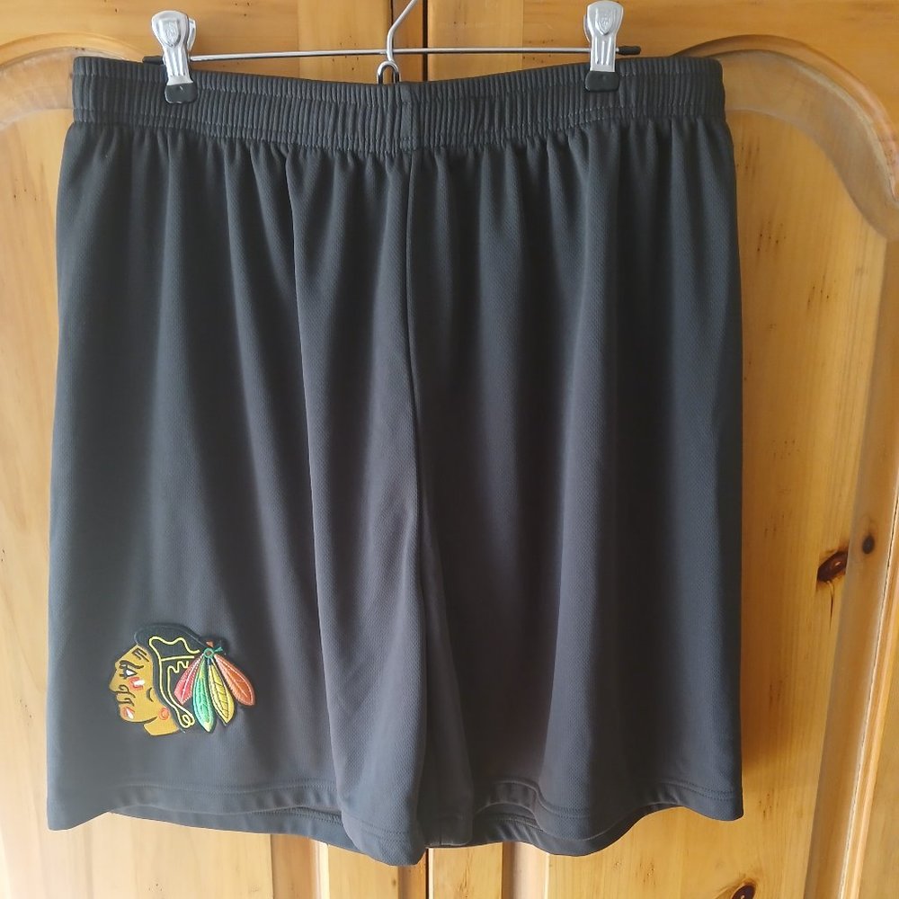 Chicago Blackhawks Calhoun Athletic Shorts, Mens Large, Gray, NHL, EUC
